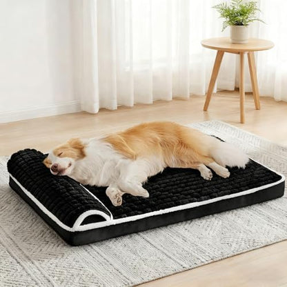 Orthopedic Large Dog Bed Pillow Pet Sofa Bed 36''X24'' Black