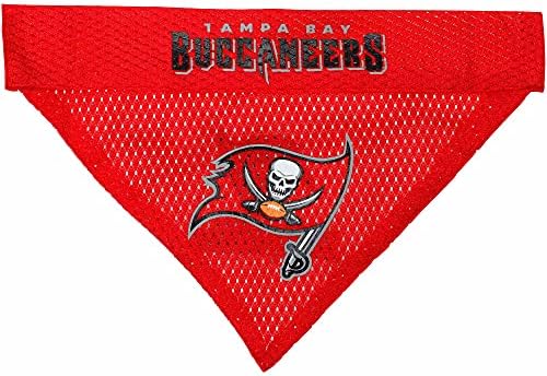 Pets First NFL DOG BANDANA - TAMPA BAY BUCCANEERS REVERSIBLE PET BANDANA. 2 Sided Sports Bandana with a PREMIUM Embroidery TEAM LOGO, Large/X-Large. - 2 Sizes & 32 NFL Teams available