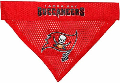 Pets First NFL DOG BANDANA - TAMPA BAY BUCCANEERS REVERSIBLE PET BANDANA. 2 Sided Sports Bandana with a PREMIUM Embroidery TEAM LOGO, Large/X-Large. - 2 Sizes & 32 NFL Teams available