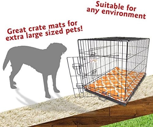 48" Trellis Peach Orange Crate Dog Bed Mat By Majestic Pet Products