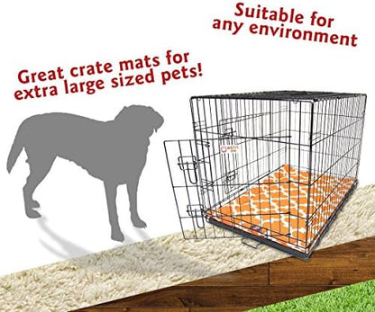 48" Trellis Peach Orange Crate Dog Bed Mat By Majestic Pet Products