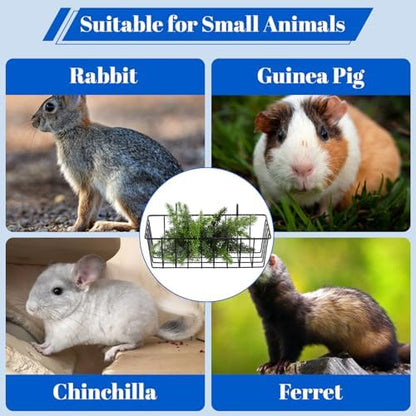 6 Pcs Rabbit Hay Feeder,Bunny Hay Feeder Rack with Metal Frame for Guinea Pig Chinchilla,Large Heavy-Duty Hays Holder Feeders for Rabbits Guinea Pigs, Small Animal Cage Accessories