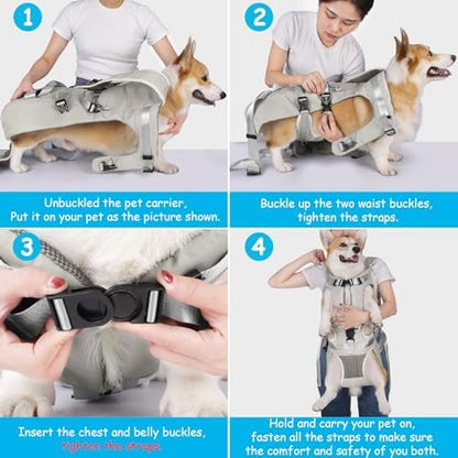 PetBonus Dog Front Carrier Backpacks, Legs Out Easy-fit Puppy Chest Carrier