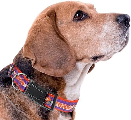 Pets First Collegiate PET Collar OLD VERSION Clemson Tigers Dog Collar, Size Large. Best Sports Team Collar for Dogs & Cats. A Shiny & Colorful Dog & Cat Collar Licensed by The NCAA