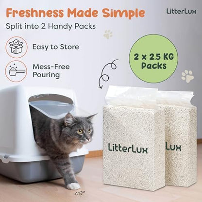 Tofu Cat Litter, Clumping, Ultra Absorbent, Flushable,100% Natural Ingredients, Soluble, Neutralizes Odor, Dust-Free, 11lb