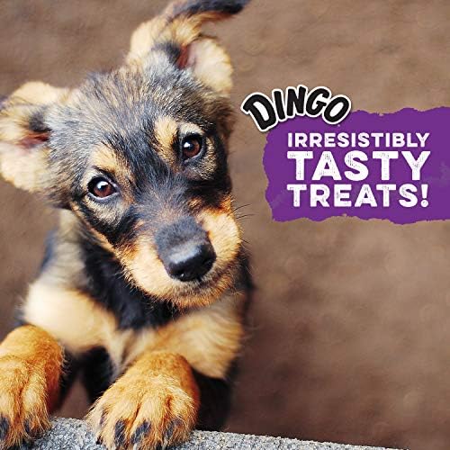 Dingo Twist Sticks Rawhide for Dogs,Made with Real Chicken,50 Count (Pack of 4)