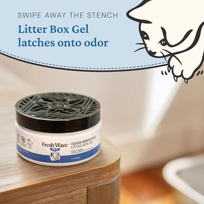 Fresh Wave Litter Box Gel, 7 oz - Cat Odor Eliminator for Home