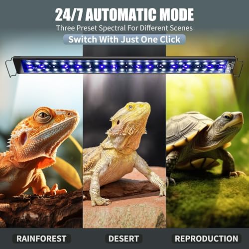 8-Inch UVA UVB Light for Reptiles with Controller, Full Spectrum