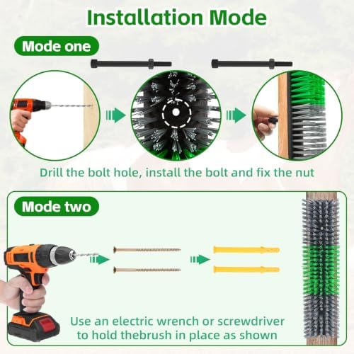 Livestock Scratch Brush for Cattle, Horses, Goats, Cow, Durable Scratching Brush, Massage Grooming Tool for Healthy Coat, Relieves Itching, Easy Install on Fence Posts(2pcs, Gray)