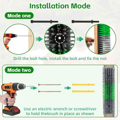 Livestock Scratch Brush for Cattle, Horses, Goats, Cow, Durable Scratching Brush, Massage Grooming Tool for Healthy Coat, Relieves Itching, Easy Install on Fence Posts(2pcs, Gray)