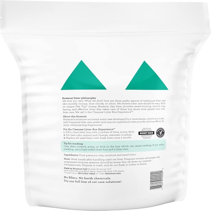 Boxie Cat Litter 16 Lb Clumping Clay + Cleanup Bundle - Boxiecat Premium Clumping Clay Cat Litter - Gently Scented Formula | Boxiecat Scoop & Tie Cat Litter Waste Bags