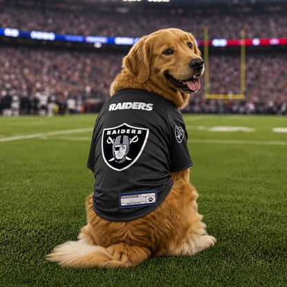 Littlearth NFL Las Vegas Raiders Stretch Pet Jersey, Team Color, Medium