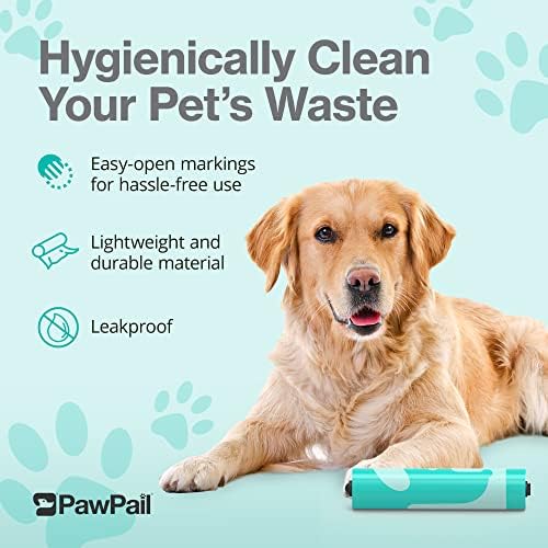 PawPail Scented Poop Bags For Dogs - 1 Roll of 150 XL Dog Waste Bags - Mild Floral Scent - Leakproof & Durable - For Pet Waste Station