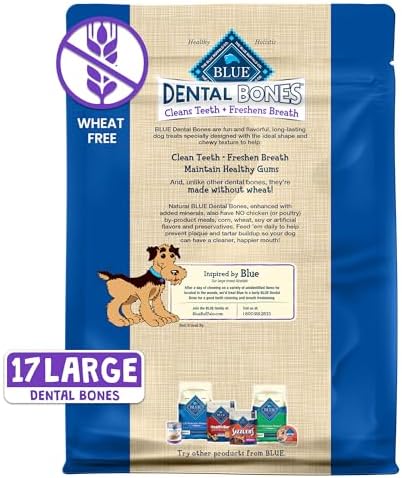 Blue Buffalo Large Dental Bones, 27 oz, 17 Bones