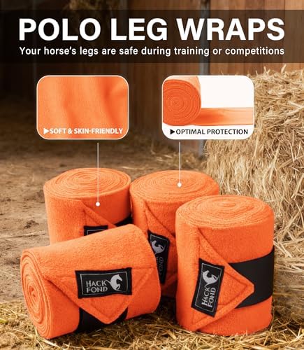Polo Wraps for Horses Set of 4, Leg Wraps for Horses