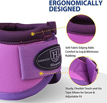 Harrison Howard Horse Bell Boots Overreach Bell Boots No-Turn Bell Boots for Horse-Durable Protective Hoof Boot
