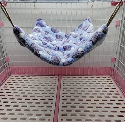 ISMARTEN Small Animal Hanging Hammock, Pet Hanging Nap Sack Sleep Bag Bed, Cage Hammock Beds for Ferret Guinea-Pig Sugar Glider Hamster Rat Mice Chinchilla Flying Gerbil and Squirrel (Purple)
