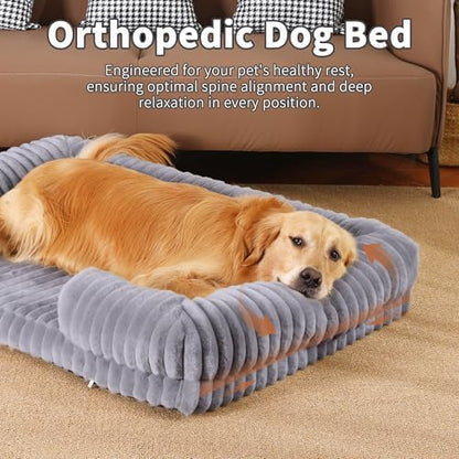 Orthopedic Dog Bed for Large Dogs, Removable Washable Cover