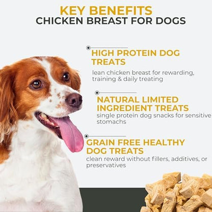 Momentum Carnivore Nutrition Freeze-Dried Chicken Breast Dog Treats & Cat Treats – Single-Ingredient, High-Protein, Grain-Free, Lean & Easily Digestible – Made in USA – 3 oz Bag