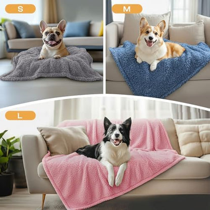 Luciphia 3 Pack Soft Sherpa Fleece Blankets for Dogs Cats Puppies,23"x16"