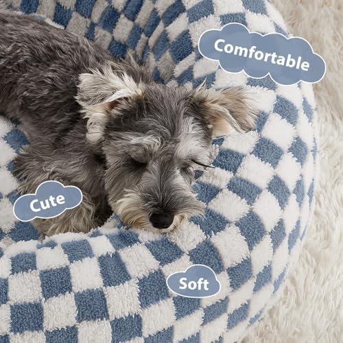 BFPETHOME Large Washable Cozy Donut Dog Beds for Dogs