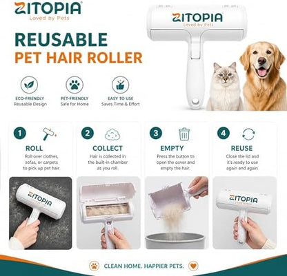 Pet Hair Remover Roller for Dogs & Cats, Furniture, Couch & Carpet