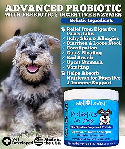 Well Loved Probiotics for Dogs, Dog Probiotics, Made in USA, Vet Developed
