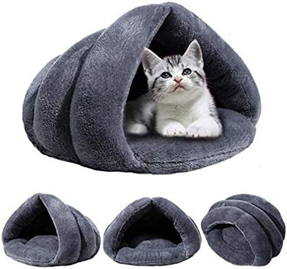 Pet Tent Cave Bed for Small Medium Puppies Kitty Dogs Cats Pets Sleeping Bag Thick Fleece Warm Soft Dog Cuddler Burrow House Hole Igloo Nest Cozy Bed for Cat Puppy