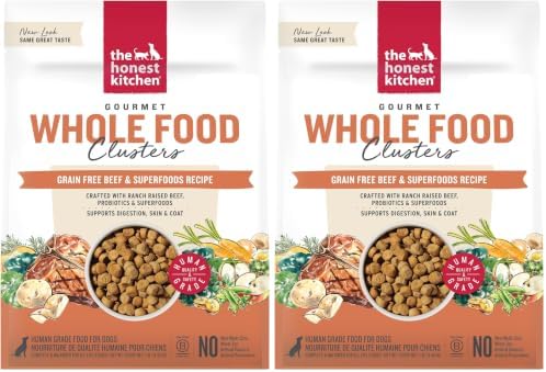 The Honest Kitchen Whole Food Clusters Grain Free Beef Dry Dog Food, 1 lb (Pack of 2)