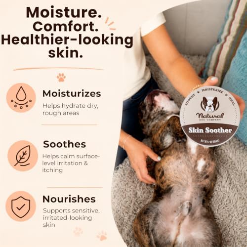 Natural Dog Company Skin Soother Dog Balm, 2oz Tin + 0.15oz Stick