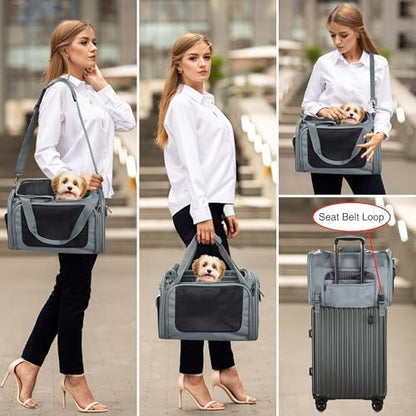 EliteField Deluxe Soft Pet Carrier for Cats and Dogs (3-Year Warranty)