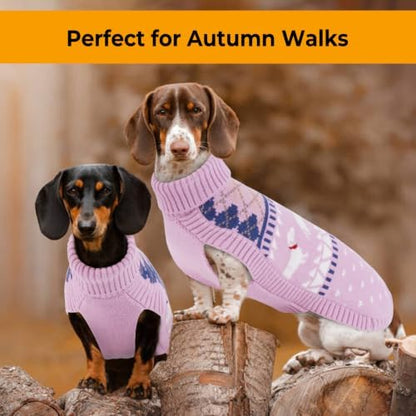 Lelepet Mini Dachshund Sweater Turtleneck Dog Sweaters for Small Dogs XS-XL