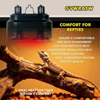 75W Reptile Heat Lamp, Ceramic Heat Emitter (2 Packs 0.25 inch-75mm) - E26 for Terrariums, Turtle, Lizard, Bearded Dragon, Snake, Reptiles, Amphibian, Pet Brooders, Chicken Incubation