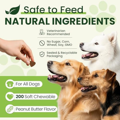 24-in-1 Dog Vitamins and Supplements 200 Ct Daily Multivitamin for Dogs