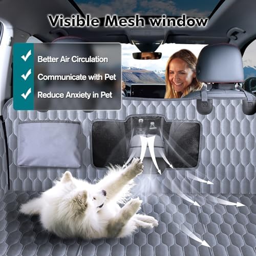 Chumajor L Back Seat Extender for Dogs,Hard Bottom,Waterproof,400 lb,Grey