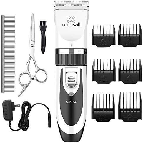 oneisall Dog Clippers Low Noise Grooming Kit for Dogs Cats Pets