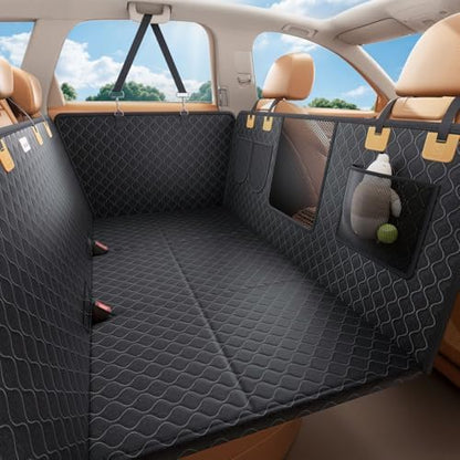 Lamicall Dog Car Seat Cover for Back Seat with Hard Bottom for Car & SUV L