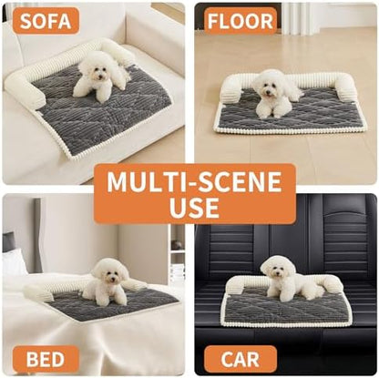 HAOMAIJIA Dog Couch Bed for Large Dogs, Non Slip Pet Couch Covers for Sofa Thick Soft Washable Dog Couch Cover Protector All Seasons Universal Dogs and Cats Bed Mat (Grey, X-Large)
