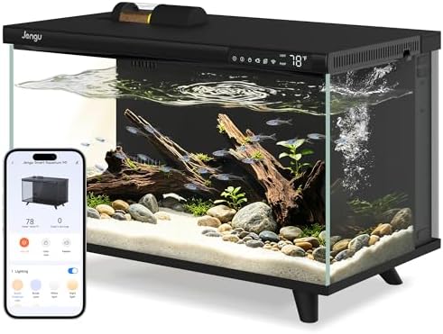 M1 5.3 Gallon Smart Fish Tank, App-Controlled Betta Aquarium Starter Kit