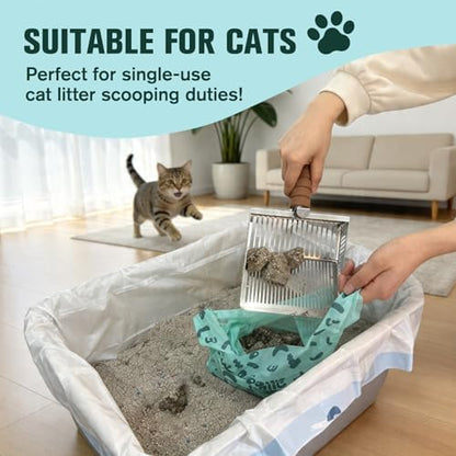 Cat Litter Disposal Bags and Dog Poop Bags with Handle,Cornstarch Based Extra Thick and Guaranteed Leak Proof Poop bags for Kitty and Doggy(180 Count 1.1 Gallon,Lavender Scent)