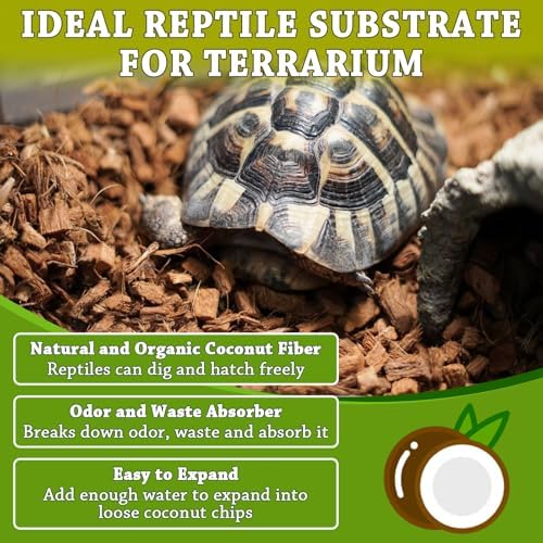 ZeeDix Coconut Husk Chip Substrate for Reptiles, 3 Pack Coconut Husk Mulch