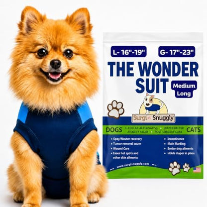 Surgi Snuggly Dog Surgery Recovery Suit, Cone Alternative, Spay/Neuter ML