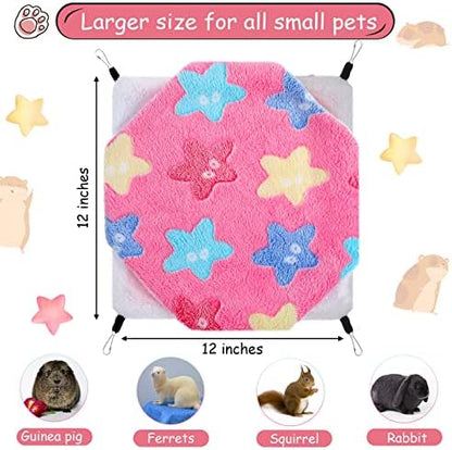BOAO 2 Pcs Guinea Pig Rat Hammock Guinea Pig Hamster Ferret Hanging Hammock Pig Accessories for Small Animals Chinchilla Parrot Sugar Glider Ferret Squirrel