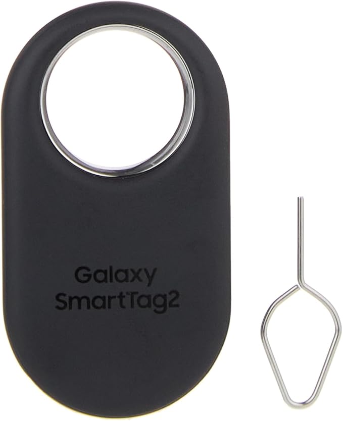 Samsung SmartTag2 (2023) Bluetooth + UWB, IP67 Water and Dust Resistant, Findable via App, 1.5 Year Battery Life - Black (International Version)