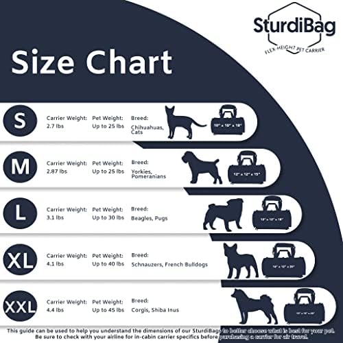 SturdiBag Large Pet Travel Carrier: Flexible Height for Cat and Dog Soft Sided with Safety Clips and Seatbelt Straps | HOT Pink, 18" x 12" x 12" (PN: SB2-PRO-HP)