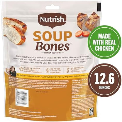 Nutrish Soup Bones Chicken Dog Chews, 12.6 oz. Bag (6 Treats) (Rachael Ray)