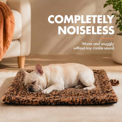 Self Warming Cat Pad for Cats and Dogs, Non Electric Thermal Pet Mat, Washable Soft Sleeping Mat with Non Slip Backing, Indoor & Sheltered Outdoor Use, 30 x 24 in, Brown/Black