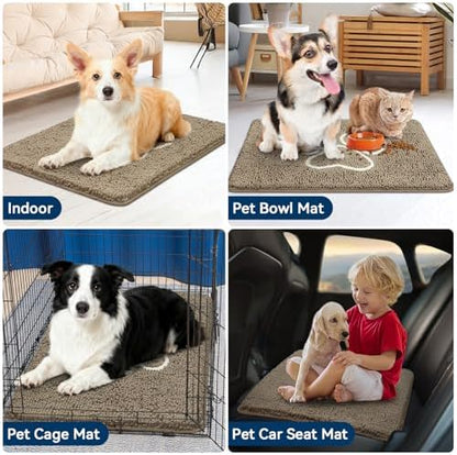 Bcoimo Super Absorbent Dog Door Mat, 36"*24" Anti Slip Mat for Muddy Paws