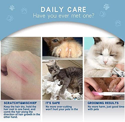 Deshedding Dog Brush - Undercoat Rake for Cats & Dogs - Double Sided Brush for Shedding and Dematting Comb Grooming Tool kit - Nail Clipper & Nail File