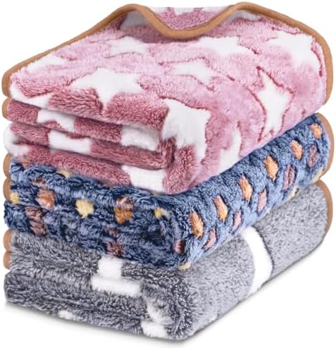 3 Pcs Dog Blanket Super Soft Pet Puppy Blankets Calming Dog Blankets for Small, Medium Large Dogs Warm Sleep Mat Washable Dog Blanket for Puppy Cat (42"×30")
